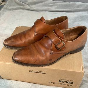 Crockett & Jones Malvern Monk Strap 9.5 E Brown Leather Mens Shoes